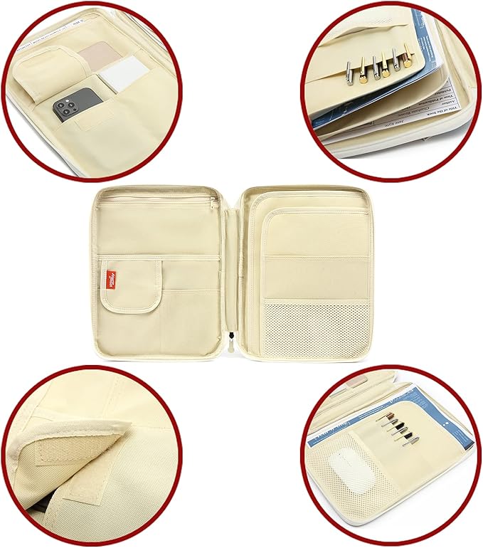Lanola A4 Document Bags Portfolio Waterproof Business File Holder Travel Gear Organizer Electronics Accessories Bag