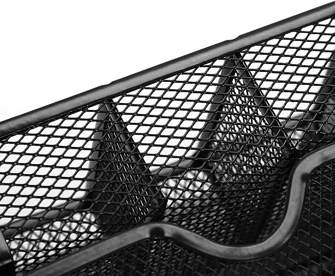 Mesh Desk Organizer for Office Mesh Pen Holder with 4 Compartments Desktop Stationery Holder Office Supplies Caddy with Sticky Notes Holder Mesh Basket Organizer Storage Black Mesh Pencil Holder