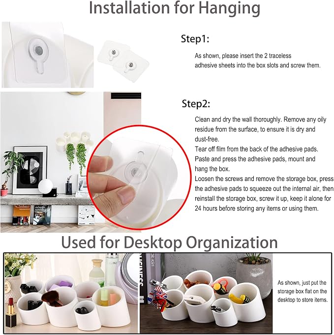 BTSKY Tilting Cylinder Creative Pen Holder, Pen Container, Brush Pot, Combination Desktop Storage Organizer Desk Decoration,Creative Cylinder Hanging Planter Holder Multifunctional Wall-Mounted