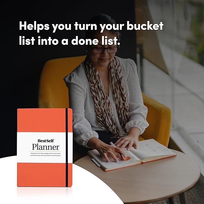 BestSelf Self Planner โ 6-Month Undated Life Planner for Goal Setting, Time Management & Productivity โ 7"x10" Mist Notebook