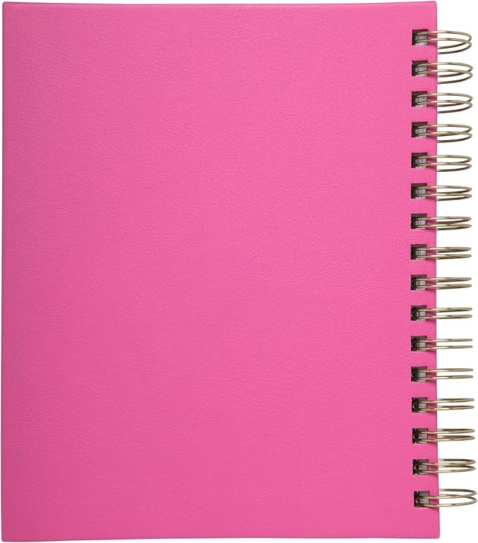 WORLD TRAVELER 2026 Planner Weekly and Monthly - 7'' x 8.75'' Hard Cover January December Spiral Daily Planner 2026 To Do List, Size 7X8.75, Pink Happiness