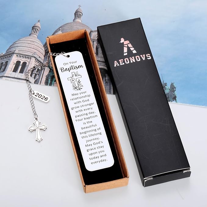 Adult Baptism Gift for Women Men, Catholic Baptism Gifts for Girls Boys, Christening Gifts for Goddaughter Godson Godchild, Bible Bookmarks