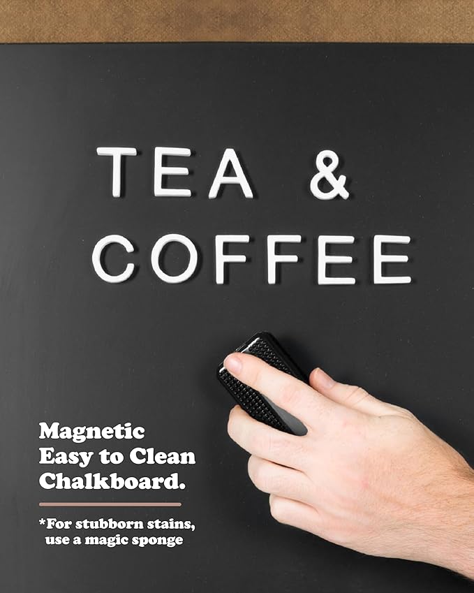 Ilyapa Chalk Board Sign Board 46" x 18" Brown Large Reversible Chalkboard Signs Outdoor Menu Boards for Restaurant, A-Frame Sandwich Sidewalk Signs for Businesses, Food Truck Party or Wedding