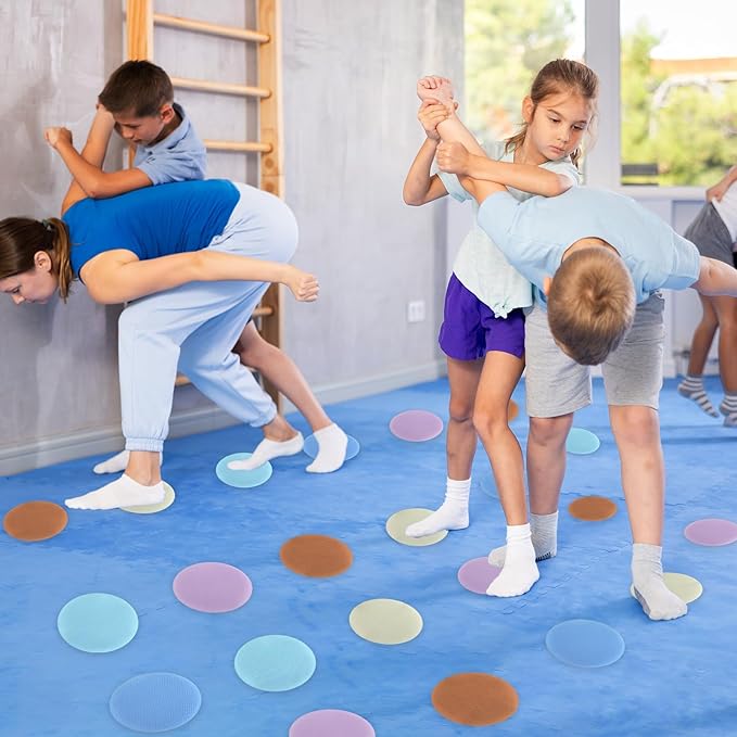 50 pcs Spot Markers Carpet Floor Spots Markers 5 Colors (Includes Pastel) for Classroom Decoration, for Flexible Carpet Dots for School Supplies for Elementary School Teacher