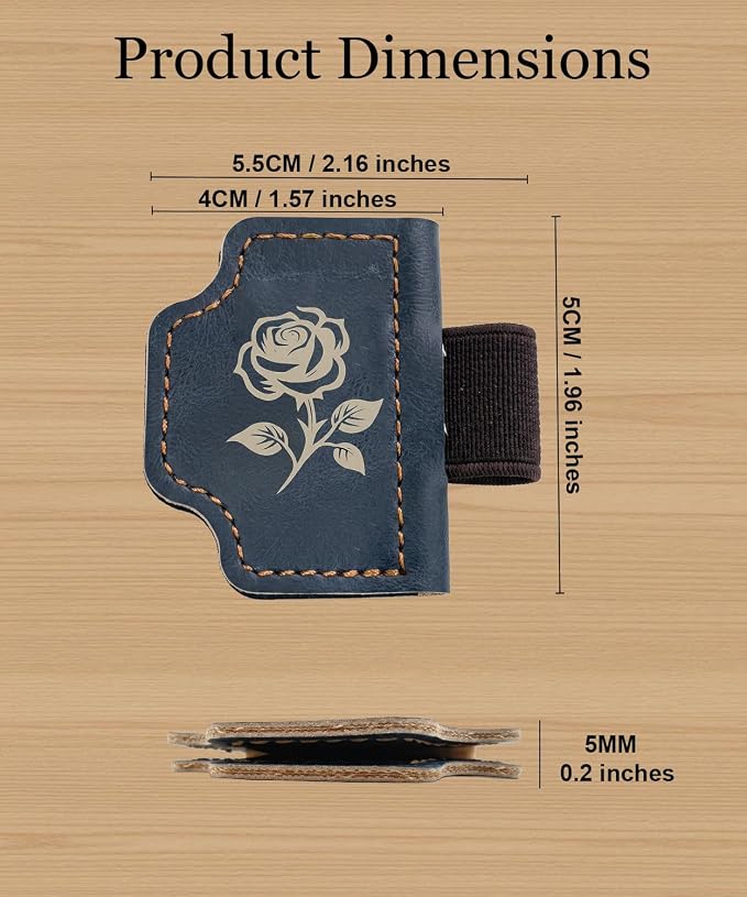 Tiizze 3-Pack Magnetic Leather Bookmarks with Integrated Pen Holder - Thin Page Markers for Bible Study, Laser Engraved Religious Christian Gifts for Women & Men, Page-Safe Magnets (Roses)