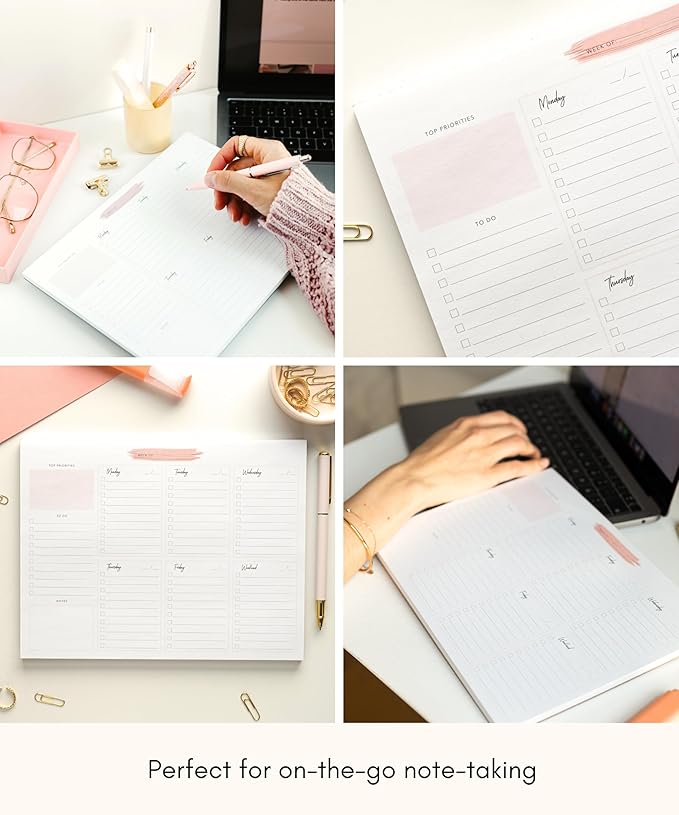 Lamare Weekly Planner Notepad – Premium Undated Weekly To Do List Notepad for School, Home & Office Day Planner, Desk To Do List Pad and Productivity Planning Pad