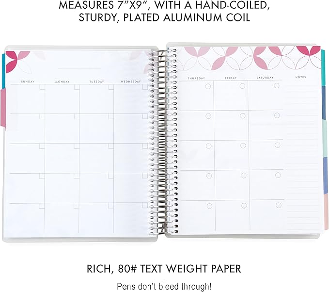 Amazon Exclusive Coiled Undated LifePlanner - Bouquet classic cover, platinum coil