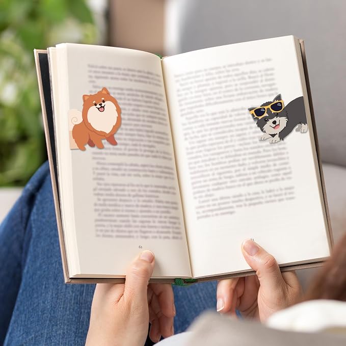 10Pcs Dog Magnetic Bookmarks Cute Bookmark Dogs Book Marks, Party Favors Gifts, Gifts for Book Lovers, Book Marks for Reading Women