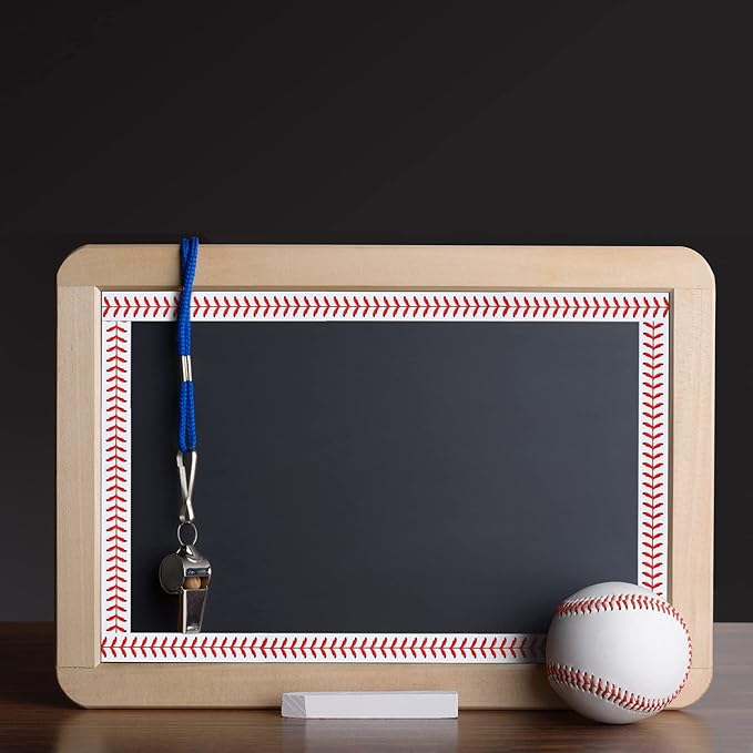 Whaline 32.8ft Baseball Bulletin Board Borders Sport Theme Die-Cut Bulletin Board Baseball Patterned Rolled Trim Border for Sport Party Back to School Classroom Office Chalkboard Decoration
