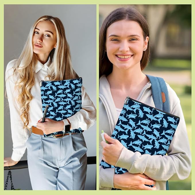 Shark Book Sleeve Book Cover Cute Shark Gifts for Women Friendship Bookish Gifts Books Protector Pouch for Teen Girls Sister Bestie BFF Christmas Birthday Graduation Book Club Gift
