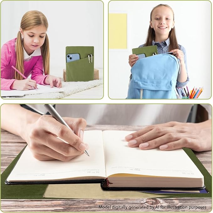 Book Covers for Paperbacks,Reusable Book Protector for Soft (Green, 8.5 Inch x 2 Inch)