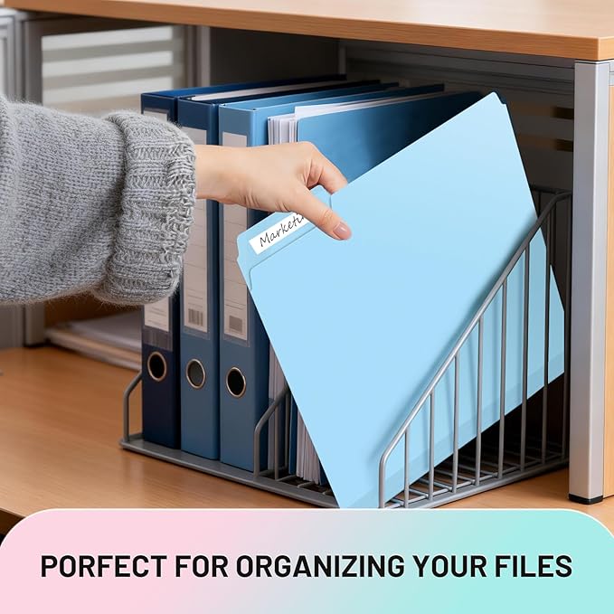 Comix Plastic Colored File Folders, 6 Pack, 1/3-Cut Tabs, Letter Size 8.5x11, 6 Pastel Colors, Poly Folders for Documents, Office, Home, School Organization