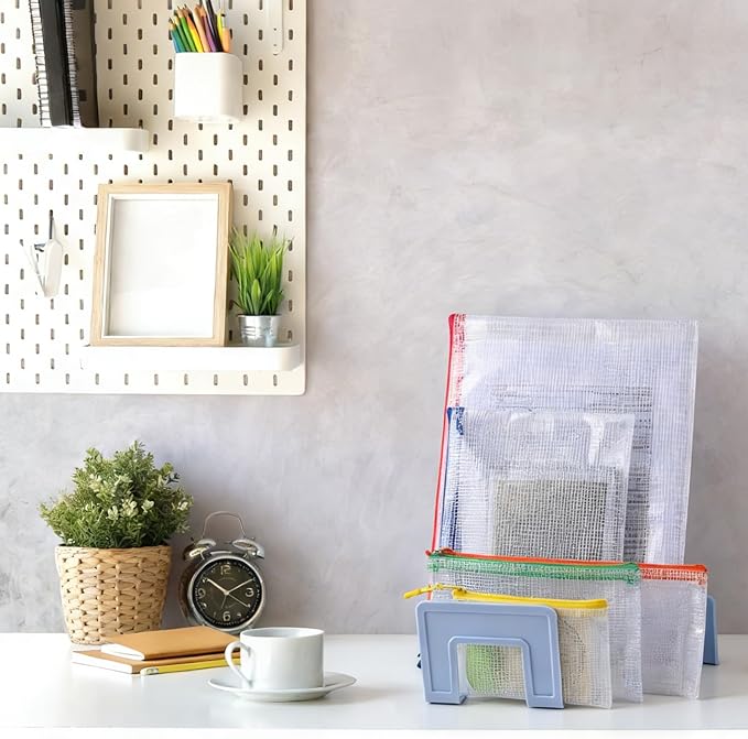 28Pcs Mesh Zipper Pouch Bags for Organizing, Waterproof Zipper Pouches in 8 Sizes, Multipurpose Mesh Pouch and Zipper Bags for Documents, School, Office, Home, and Travel Storage