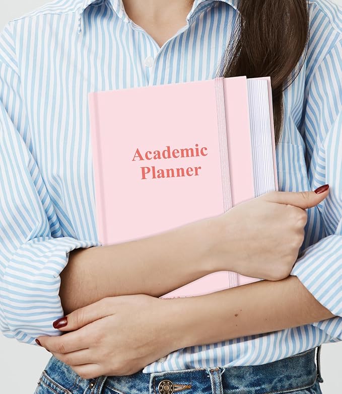 Academic Planner for 2026-2027 or Anytime – 8.5" x 11" Undated Weekly Student Planner For Homeschool, High School, College & Nursing Students, 200 Pages, Pink