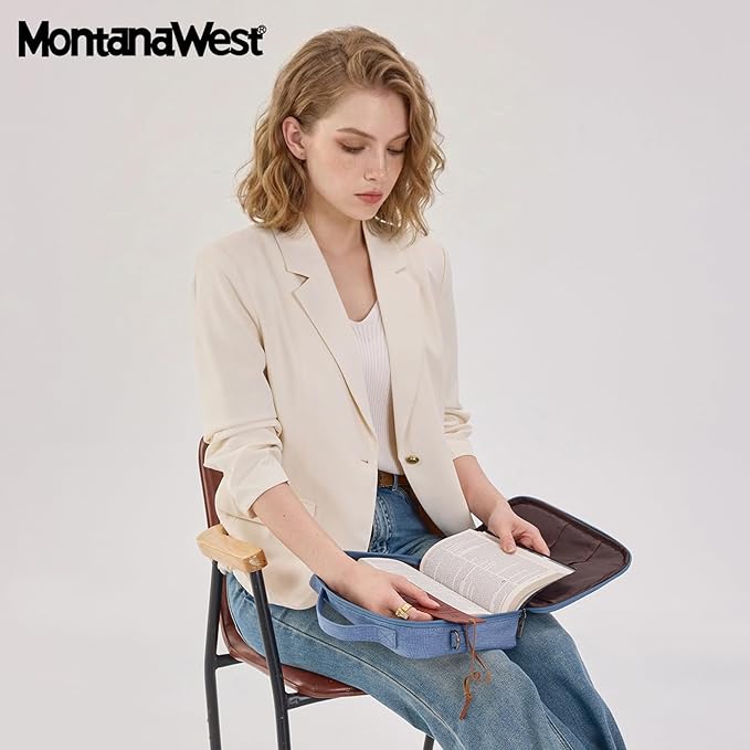 Montana West Bible Covers for Women Men with Leather Bookmark Carrying Book Case Church Bag Outdoor Protective