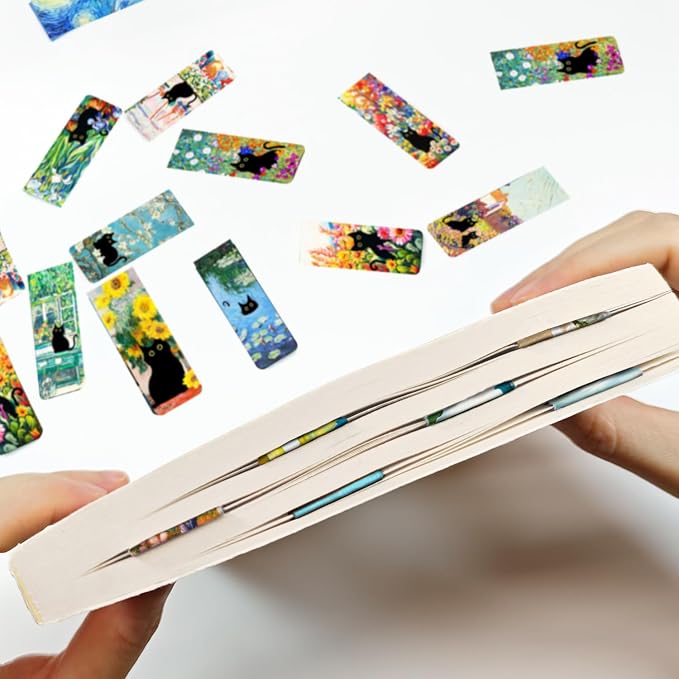 30 Pieces Bookmark, Magnetic Bookmarks for Women, Men, Book Lovers, Bookmarks Bulk for Students Teachers Reading, Cute Cat Bookmark