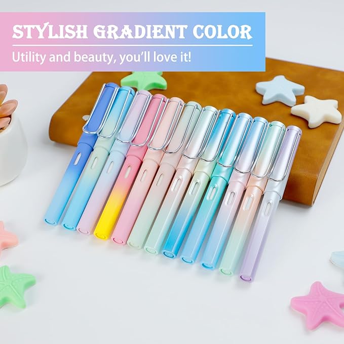 12Pcs Everlasting Pencils with 12 Replacement Tips, Reusable Infinity Pencil with Eraser, Inkless Pencil Eternal pencil for Writing, Forever Pencil for Student Sketching Office Supplies