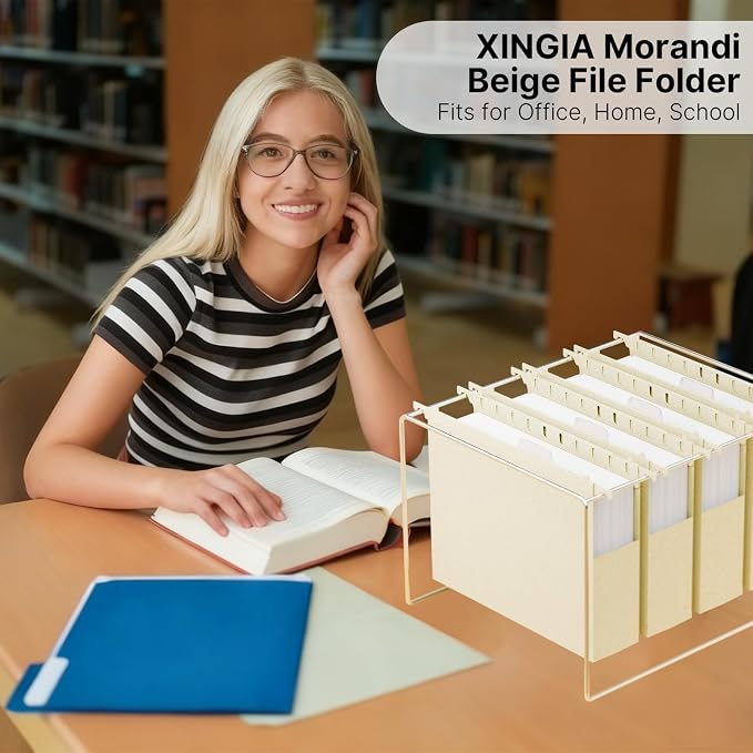 XINGIA Plastic Hanging File Folders, Letter Size File Cabinet Folders,Heavy Duty 2 Inch Expansion, Expandable Haning Folders,12 Pack Extra Capacity File Folders Hanging with Tabs for Filling Cabniet