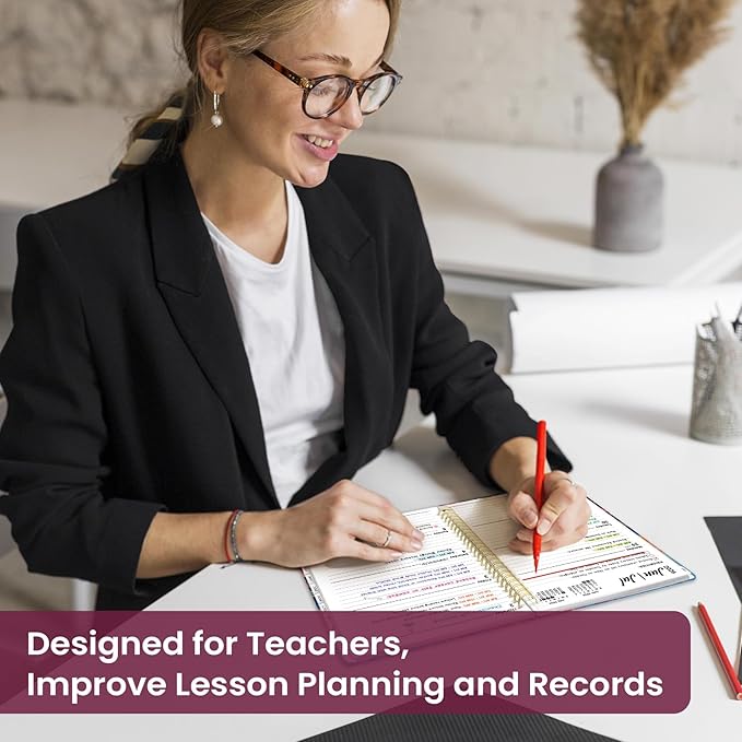 Planner 2026-2027, Academic Year Monthly and Weekly Calendar Planner, Jul 2026 - Jun 2027, Hardcover Teacher Student Planning Agenda book with Tabs, Perfect for School Office Supplies, 6.3" x 8.5" - Radiant Pastures