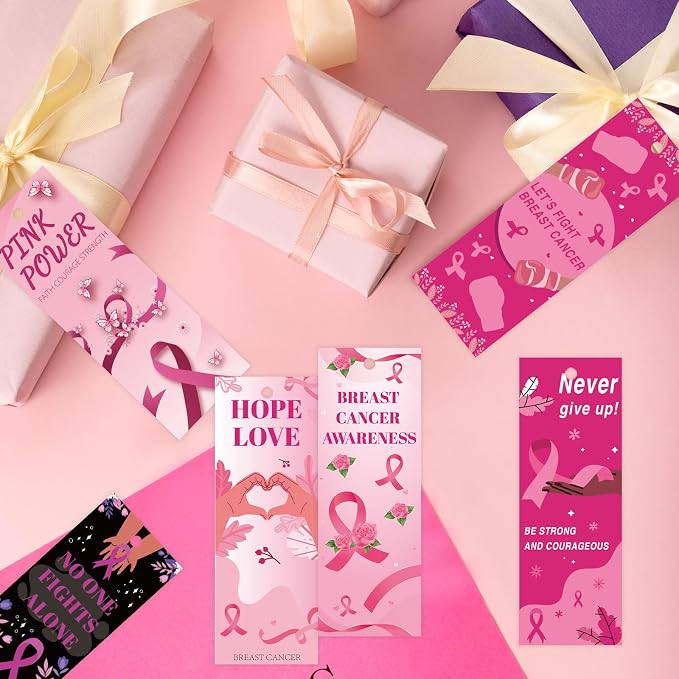 240 PCS Bookmarks with Ribbon 2 x 5.5 Inch Pink Library Card for Reading for Teacher Women and Book Lovers