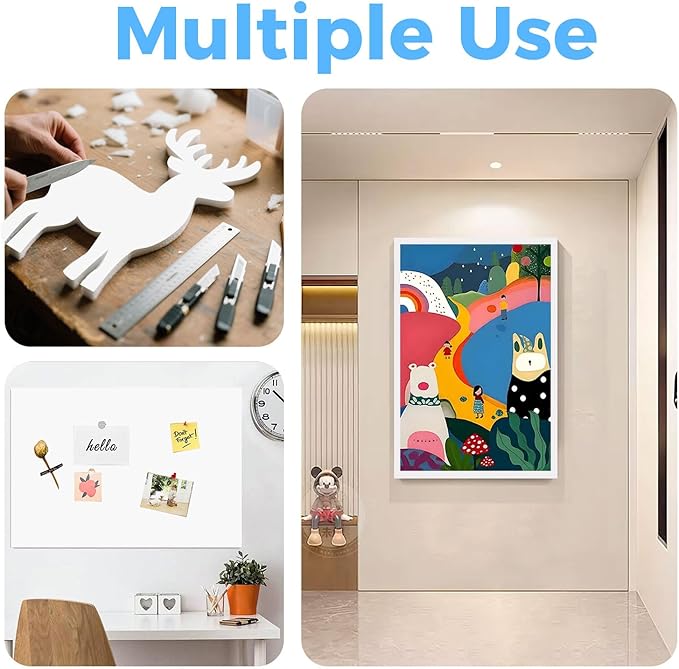Foam Board 24" x 36" x 3/16" (5mm) - 12 Pack, White Poster Board, Double-Sided, Acid-Free Foam Core Board for Signs, Presentations, Schools, Offices, and Art Projects