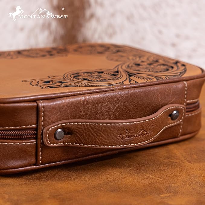 Montana West Western Style Embroidered Bible Covers for Women Men Book Carrying Case Church Bag Outdoor Bible Protective DC063BR