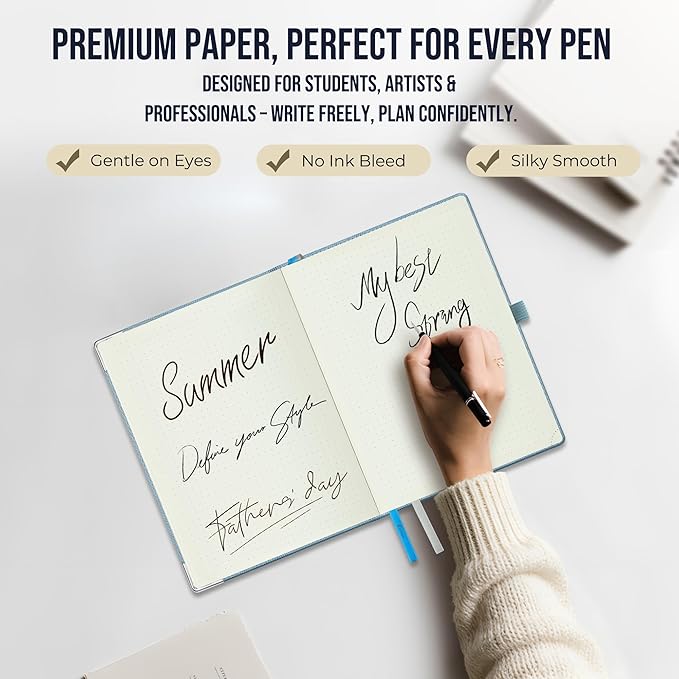 Planner 2026-2027 Weekly & Monthly Planner, 18 Month Academic Calendar July 2026 – Dec 2027, Horizontal Layout with Monthly Tabs, Hardcover Business Agenda Organizer, Sky Blue