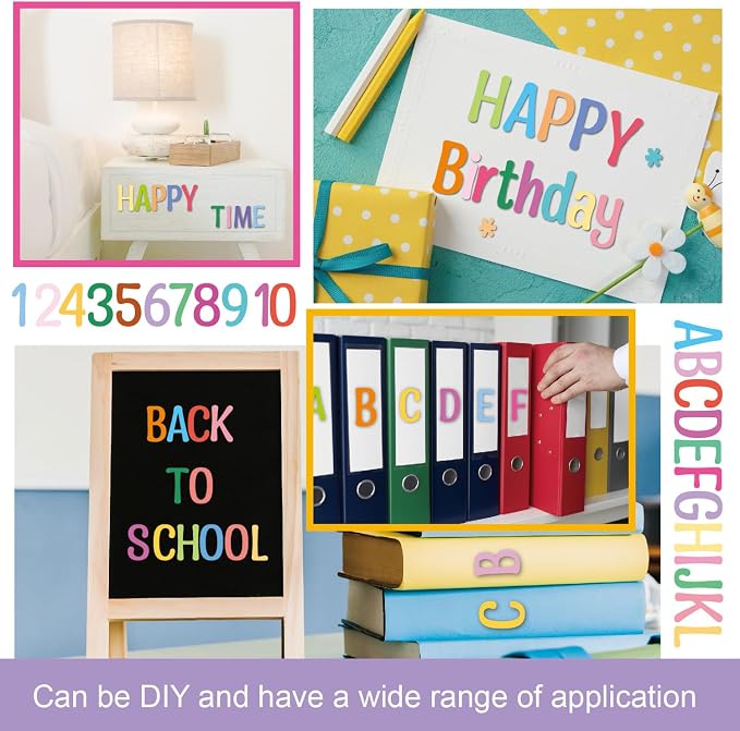 43 Colorful Sheets Science Fair Board Supplies Self Adhesive Presentation Science Subtitles Fair Project Titles Personalized Letter Sticker Supplies for Classroom Office