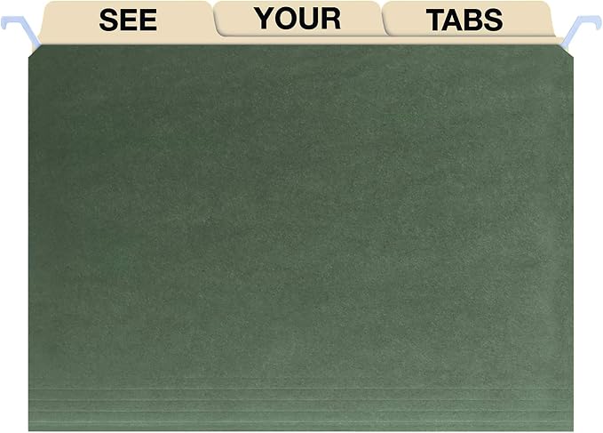 Find It Hanging File Folders for Filing Cabinet Storage - Pack of 9, Letter-Sized File Folder Set for Documents and Valuables - Filing Products for Organization, Back to School Supplies, Green