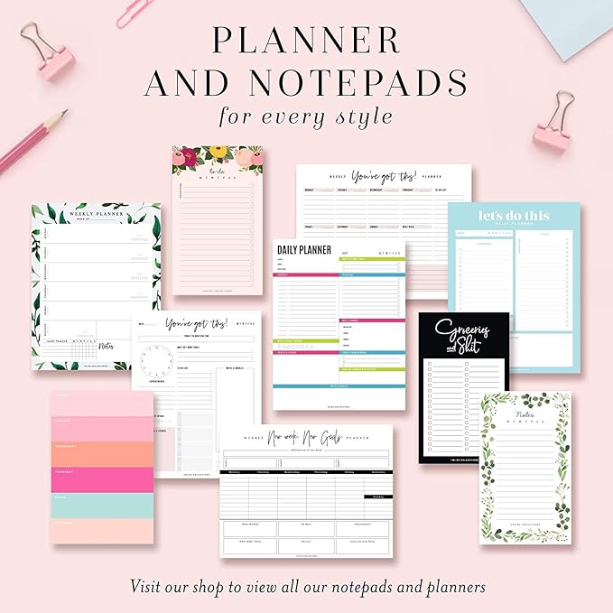 Bliss Collections Monthly Planning Pad, To Do List Notebook - Undated Tear-Off Sheets Notepad - Work Calendar, Organizer, Scheduler for Goals, Tasks - The Essential, 12" x 18", 18 Sheets