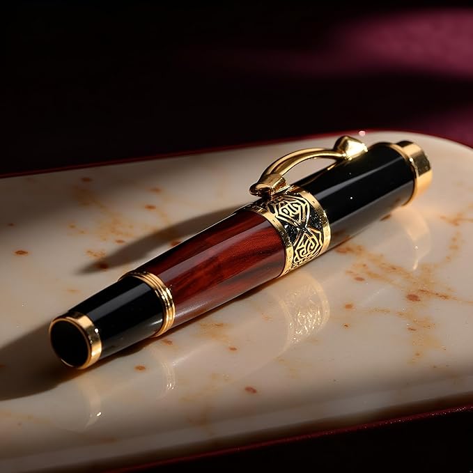1Pc Fountain Pen Imitation Mahogany Twill Metal Fountain Pen mm Writing Instrument Drawing Tool Office Stationery Very Practical and Practical Design, Fountain Pens, Writing and Correction Supplies