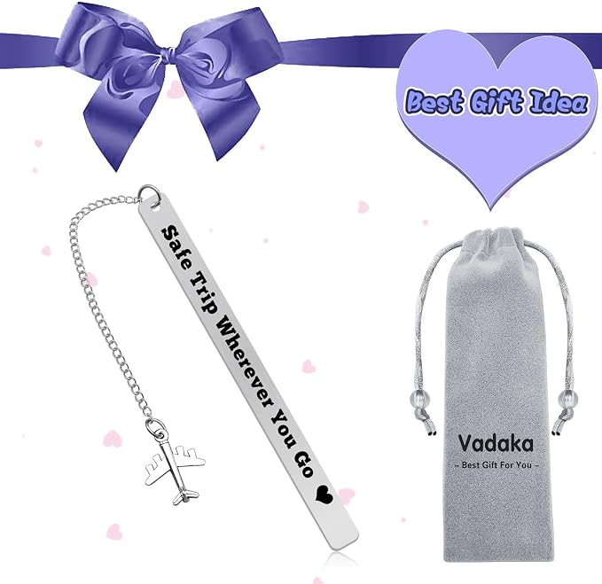 Pilot Gifts Flight Attendant Gifts Air Stewardess Bookmark Stewardess Aviation Gift Book Lover Gift for Airplane Lover Bookmark Flight Student Graduation Gift Christmas Birthday Gifts for Travelers