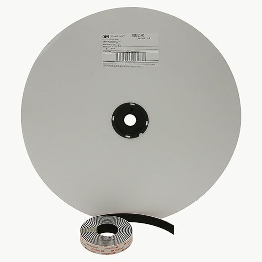 3M VHB Scotch SJ3550 Dual Lock 250 Reclosable Fastener: 1" x 10 ft., black