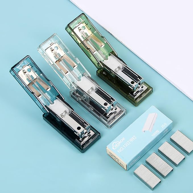 Mini Stapler with Staples,40 Sheet Capacity,Portable Compact Small Pink Stapler for School Home Travel Student Office