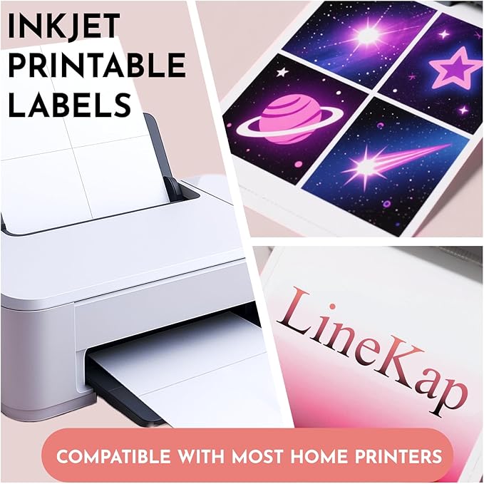 8.5"x5.5" Shipping Labels, Matte White Printable Labels, 80 Total (40 Sheets, 2-Up), Compatible with Laser & Inkjet Printers for Packaging & Mailing