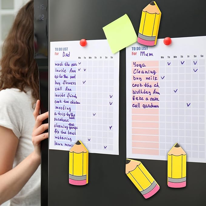 Kolldenn 8 Pcs Pencil Shaped Magnetic Whiteboard Cube Eraser Back to School Dry Erase Erasers Classroom Chalkboard Wiper Correction Product Teacher Supplies for Classroom Office Decor