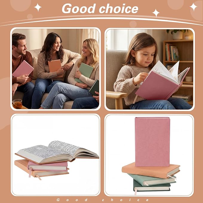 Gilprop 6 Pack Stretchable Book Covers 6-9 Inch Colored Fabric Reusable Book Protector Sleeve for Hardcovers Textbook Protection Supplies(Morandi Colors)