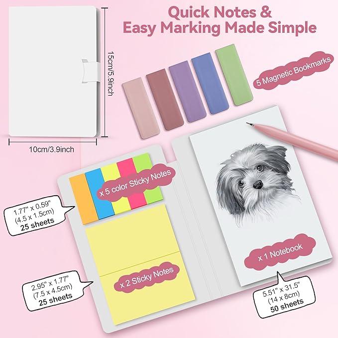 DazSpirit 61 PCS Aesthetic School Supplies with Cute Pencil Case, Pastel No Bleed Highlighters, Gel & Erasable Pens, Mechanical Pencils, Refills, Complete Essentials Stationery Kit for Students (Pink)