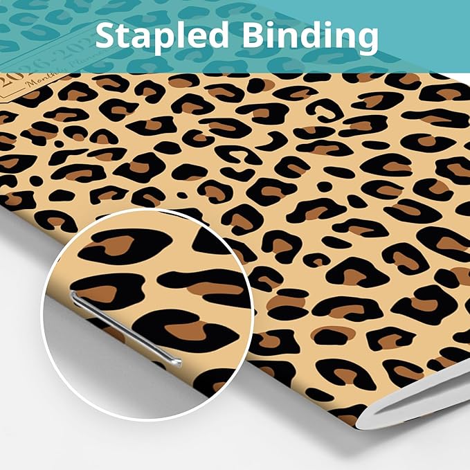 Pocket Calendar 2026-2027 for Purse, Two Year Monthly Planner Pocket Size, Jan 2026 to Dec 2027 Monthly Planner Small Size (6.5" x 3.5") - Leopard
