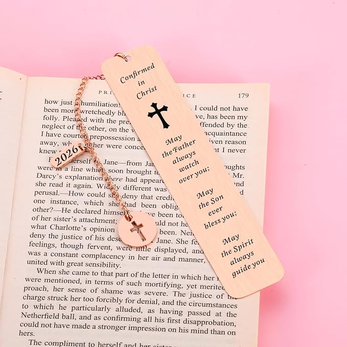 Confirmation Gifts for Teenage Girls Boys 2026 Catholic Confirmation Gifts for Women Men Christian Bookmark for Godson Goddaughter Confirmed Bible Verse Bookmark
