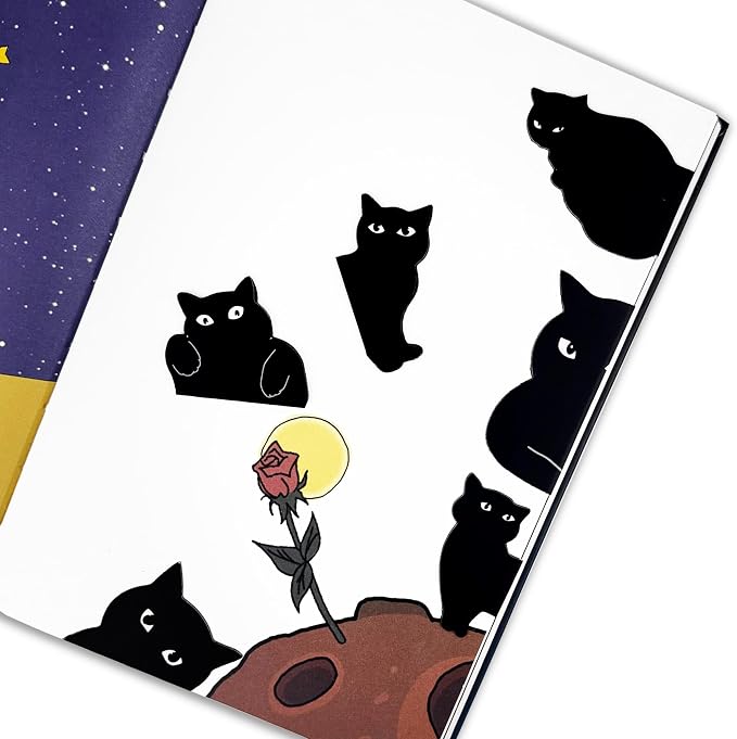 SONAME Magnetic Bookmarks - 6 Pcs Black Cat Bookmark, Cute Book Markers Clip Set, Gift for Book Lovers Women Teacher Reading, Bookish Gifts Office School Item - Teacher Appreciation Gift