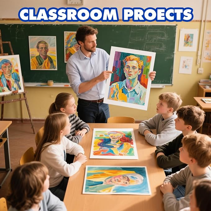 TUXIYA 200 Pack White Poster Board,13.5" x 17.5" White Poster Paper Bulk,250GSM/92LB Heavy-Weight Blank Poster Board for Arts,Craft,Projects Presentations,Drawing Scrapbooking