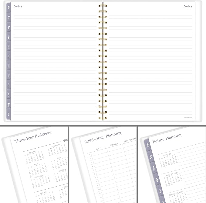 Cambridge Planner 2026-2027 Weekly & Monthly Academic 12-Month July-June, 8-1/2" x 11", Tea Rose (1796-905A)