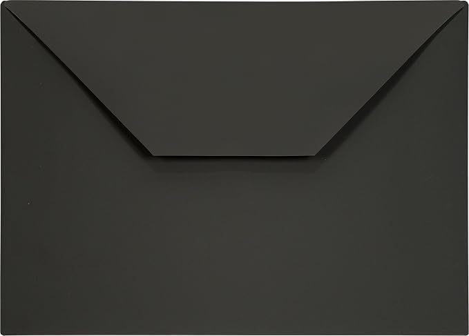 Lion Design-R-Line Poly Envelope,9 3/8 x 13 Inches, Opaque Charcoal Gray (Black), Pack of 6 (22080-CG-6P)