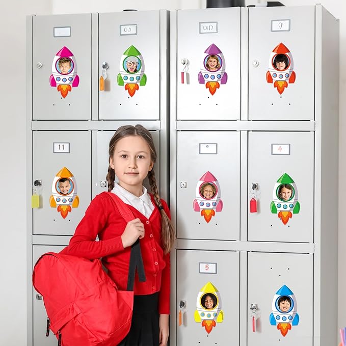 gisgfim 80Pcs Rocket Cutouts Back to School Decorations Bulletin Board Outer Space Paper Cut-Outs Classroom Decor for Boy Girl DIY Craft Photo Wall Door Kindergarten Preschool Party Favor Supply
