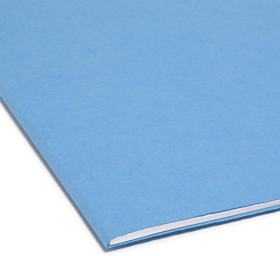 Smead File Folder, Reinforced Straight-Cut Tab, Legal Size, Blue, 100 per Box (17010)