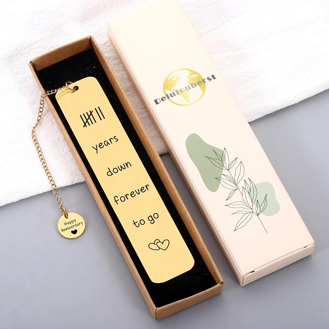 Copper Gifts for 7th Anniversary, 7 Year Anniversary Wedding Gifts for Him Her Couple, 7th Anniversarys Copper for Wife Husband Bookmark for Book Lovers