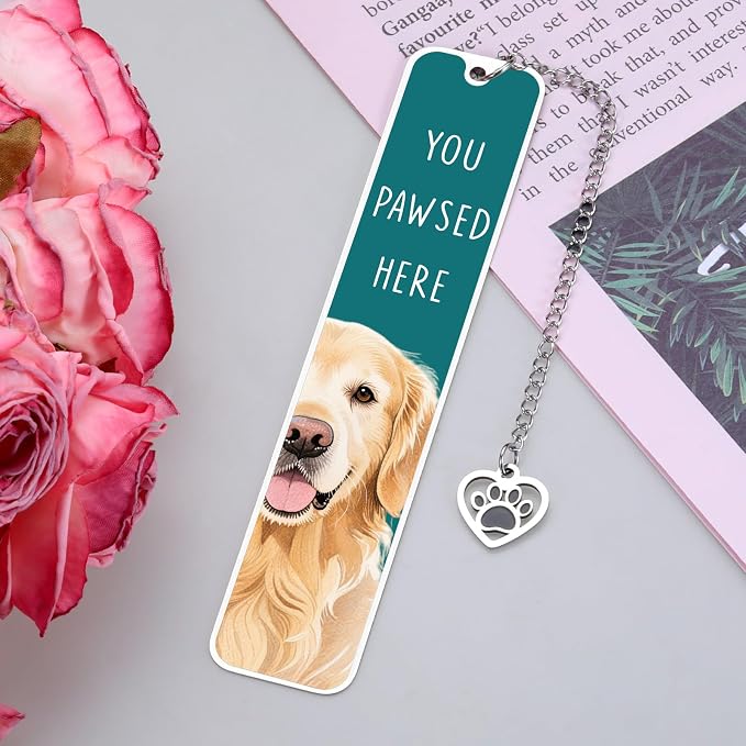 Golden Retriever Gifts for Women Men, Gift for Golden Retriever Lovers Owners, Fathers Day Dog Dag Gifts for Men, Book Club Gifts for Dog Lovers Kids, Reading Accessories for Book Lover Bookish Nerd