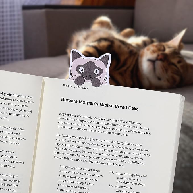 Cute Cat Bookmarks, 10 Pieces Bookmarks for Women Teachers Students Book Lovers Reading, Bookish Gifts for Cat Lovers, for School Office Home Supplies