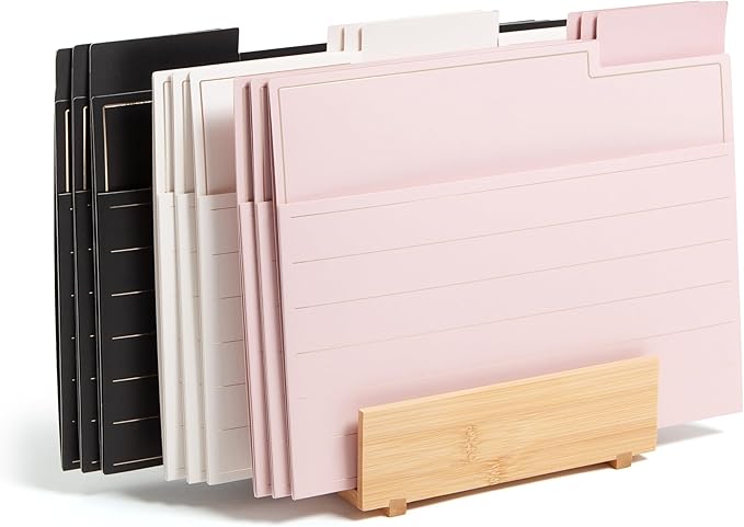 U Brands Fashion File Folders with Pockets, 9 Count, 1/3-Cut Tabs in Assorted Positions, Letter Size, Office Supplies (Classic Foil)